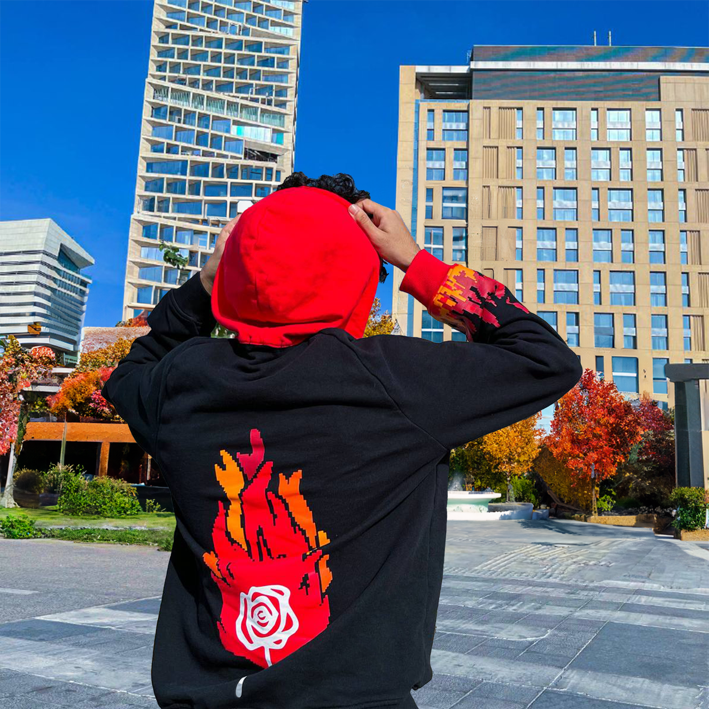 Fire Pixels Hoodie