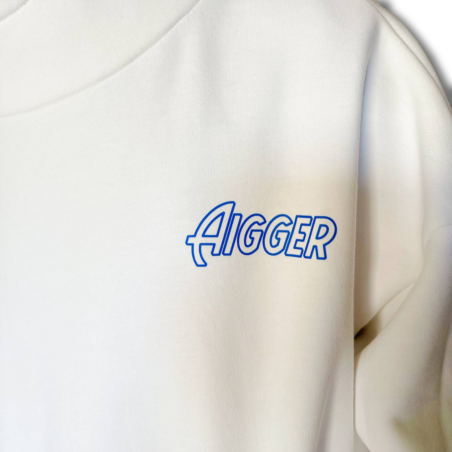 Be Aigger White Hoodie